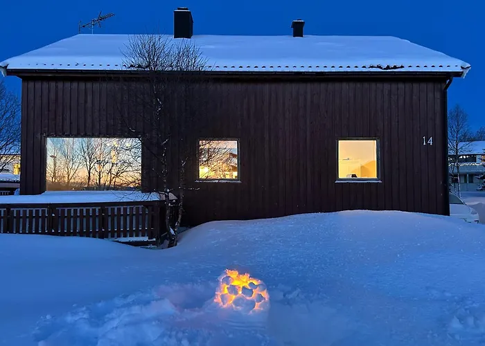 House In The Lights And Aurora Casa de Férias