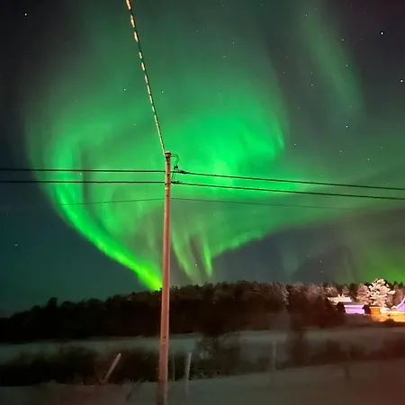 House In The Lights And Aurora Nyaraló Tromsø